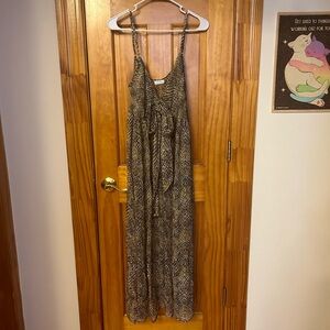 Lonely label lingerie silk sheer snake dress nz 10 us 6